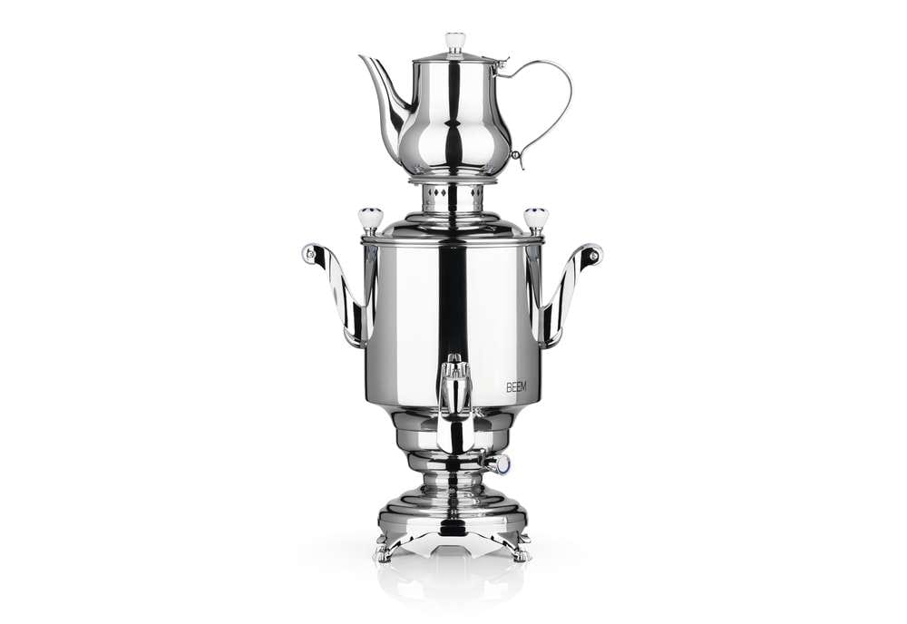 samowar-romanov-III-beem-01 Samowar Teekocher Romanov+ 5l 1800W Edelstahl mit Dispenser