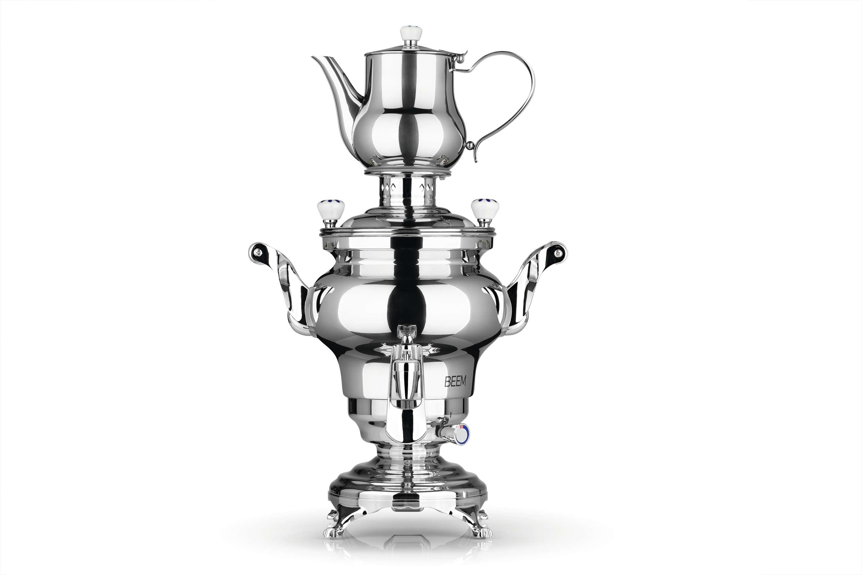 samowar-odessa-III-beem-01 Samowar Teekocher Odessa+ 3l 1800W Edelstahl mit Dispenser