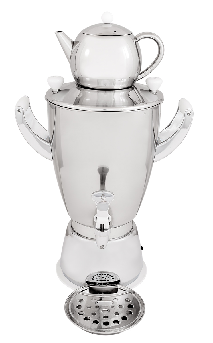 _DSC8738 Premium Samowar - SAMORAI 1 silver  - Teekocher
